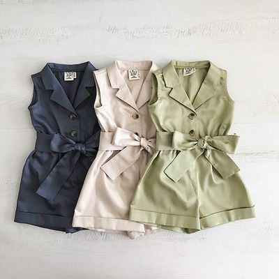 Baby Clothes Sleeveless One Pieces Romper Jumpsuit For Girls