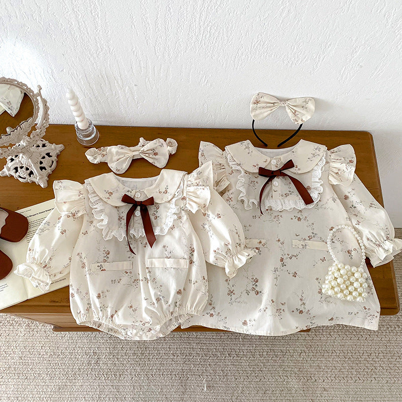 Clothes For Babies Baby Rompers Girls Flying Sleeve Lace Dress