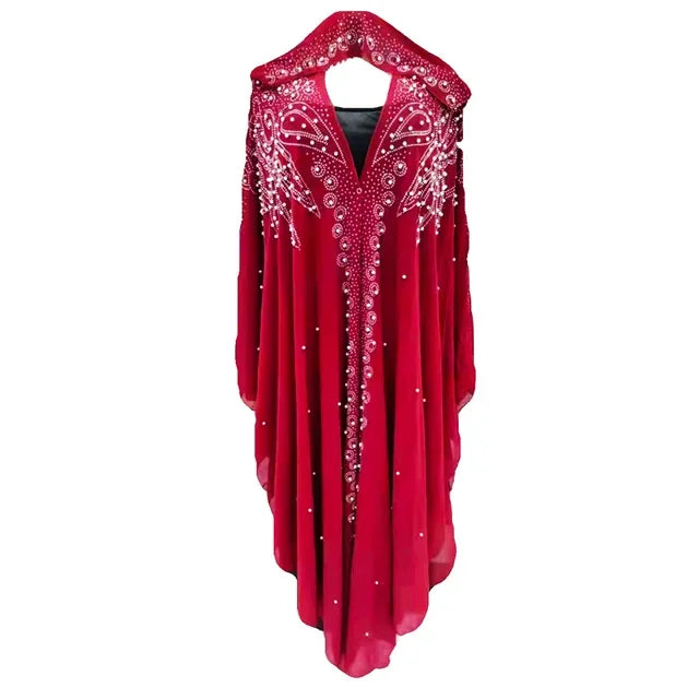 2024 Muslim Kaftan Abaya Dress Hijab Dress Kimono Women Dubai Chiffon Hooded Dress Islamic Clothing  Abaya Dubai