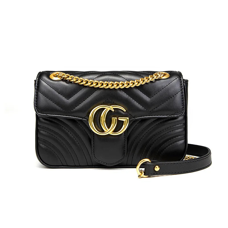 2025 High-end water ripple bag for women, classic chain bag, fashionable checkered heart-shaped women's bag, crossbody bag