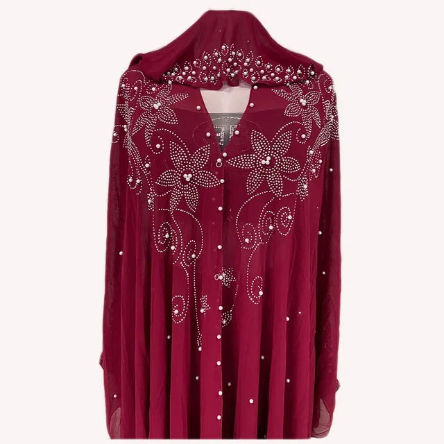 2024 Muslim Kaftan Abaya Dress Hijab Dress Kimono Women Dubai Chiffon Hooded Dress Islamic Clothing  Abaya Dubai