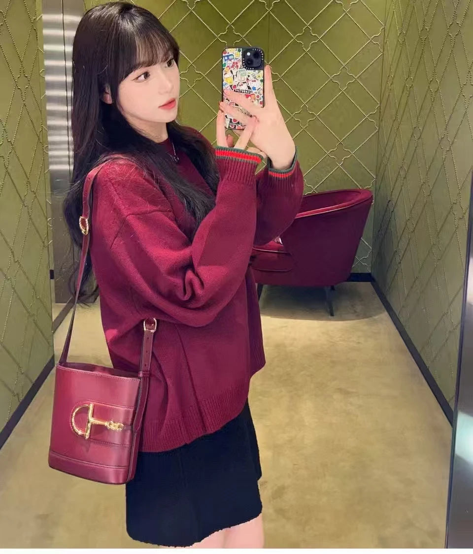 Chic Messenger Bag For Ladies, Popular Classic Elegant Leather Handbags, Designed By Luxury Brand And Famous Designer