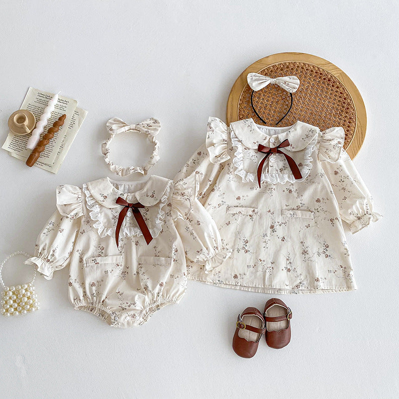Clothes For Babies Baby Rompers Girls Flying Sleeve Lace Dress