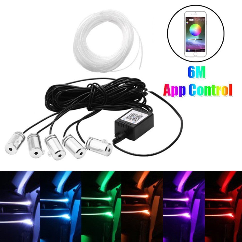 Car Interior Luminescent Light Ambience Light 64 Color Optical Fiber
